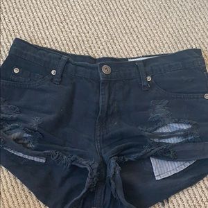 Pistola size 24 black jean shorts